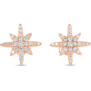 Snowflake diamond earrings