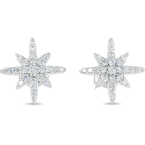 Snowflake diamond earrings