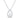 Floating Pear with Diamond Halo Necklace
