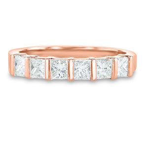 Princess cut diamond eternity band