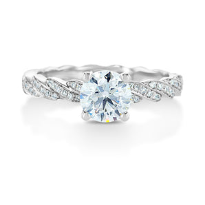 Round cut with a pavé spiral