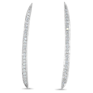 Straight line diamond earrings