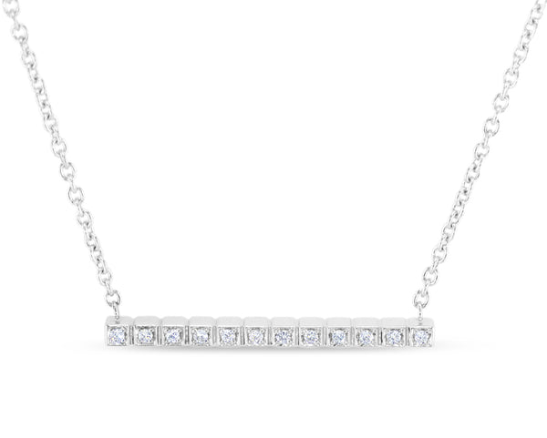 Diamond Cube Line Necklace