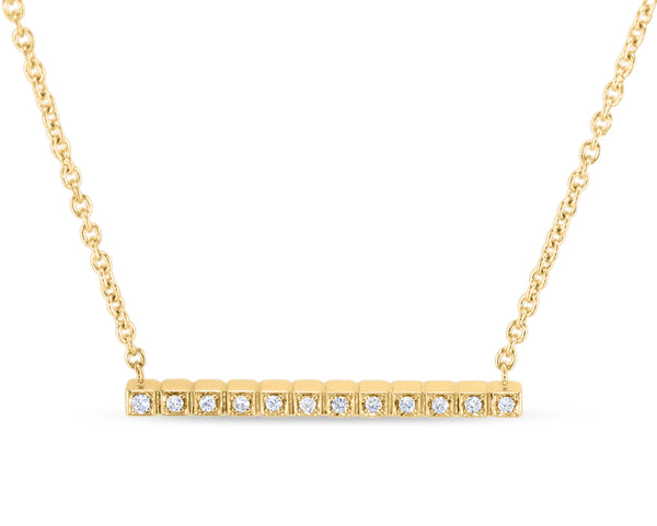 Diamond Cube Line Necklace