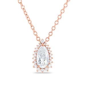Diana Style Pear cut Diamond Necklace