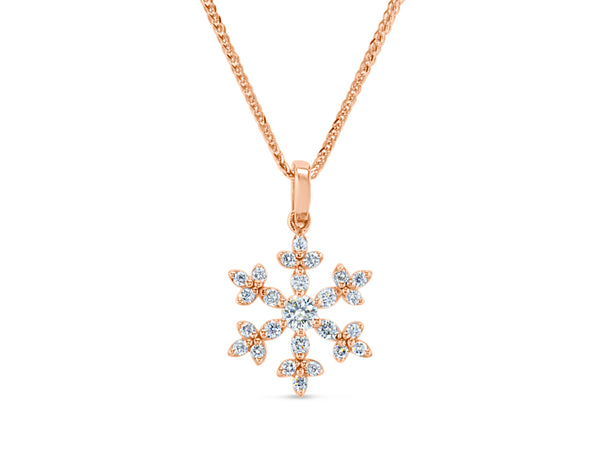 Snowflake diamond necklace