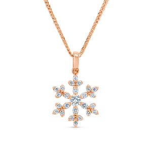 Snowflake diamond necklace