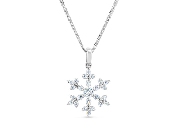 Snowflake diamond necklace