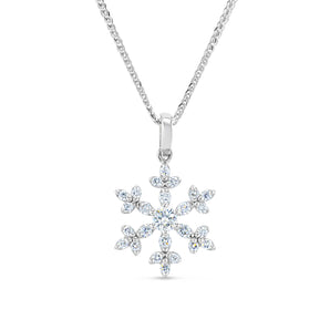 Snowflake diamond necklace