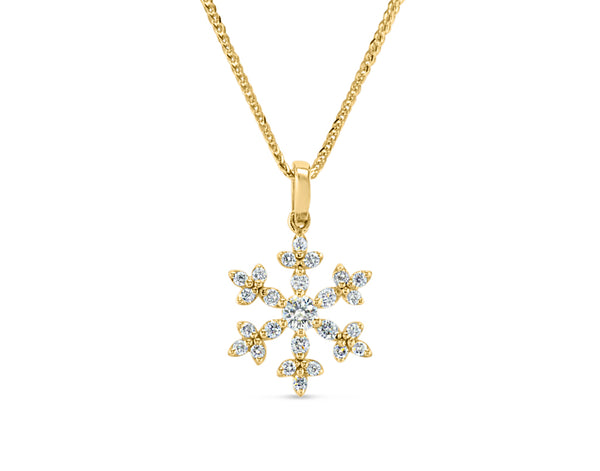Snowflake diamond necklace