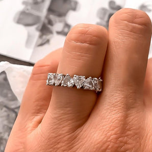 Heart Cut Eternity Band