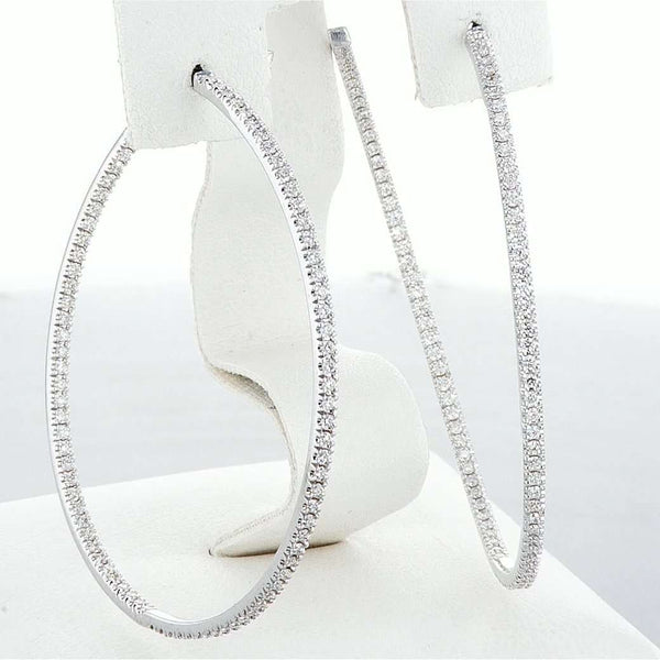 Open Diamond Hoops