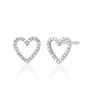 Pavé Open Heart Earrings