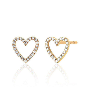 Pavé Open Heart Earrings