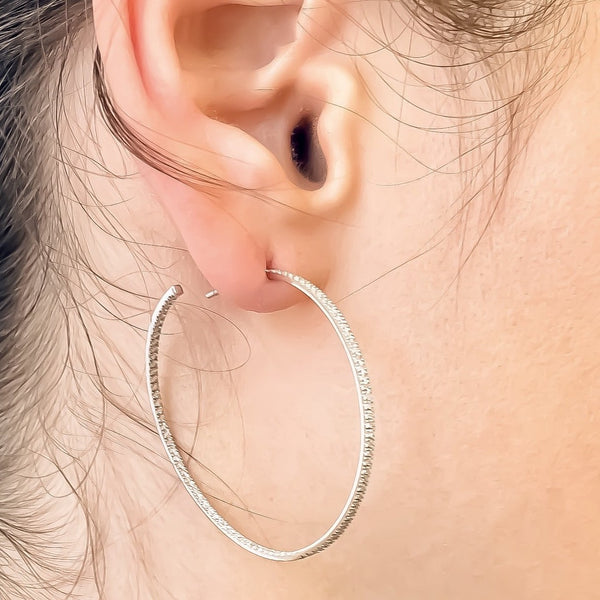 Open Diamond Hoops