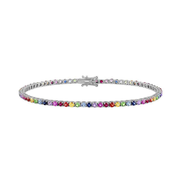 Rainbow tennis bracelet