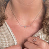 Oval Diamond Line Necklace