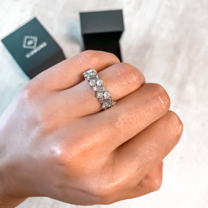 Mix shape round & tappers eternity band
