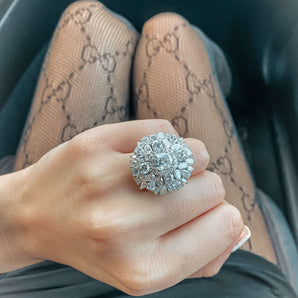 Big mix shape diamond flower