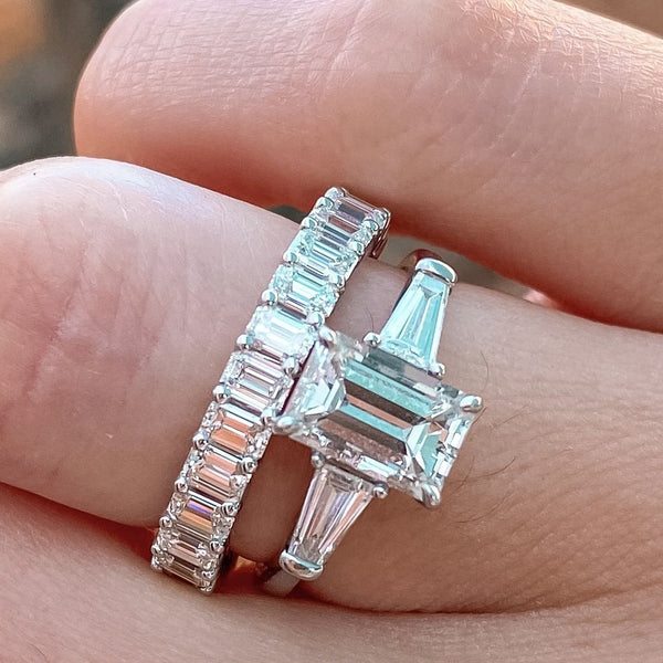 Emerald Cut Eternity Band