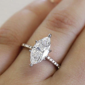 Marquise Cut with Pavé Band
