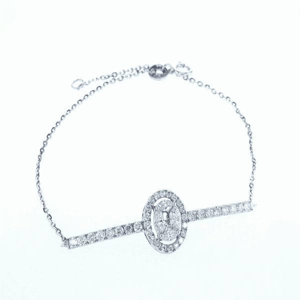 Diamond Oval Mix Shape Bracelet