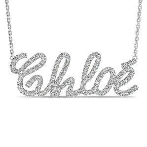 Diamond name necklace