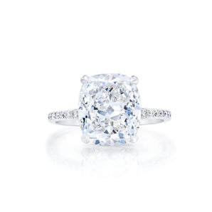 Cushion cut with pavé band