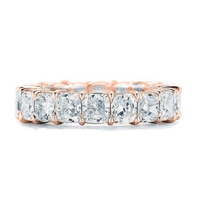 Cushion cut eternity band
