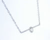 Oval Diamond Line Necklace