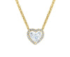 Heart Cut Diamond Halo Necklace