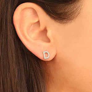 Diamond Letter Earrings