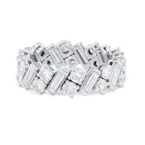Mix shape round & tappers eternity band
