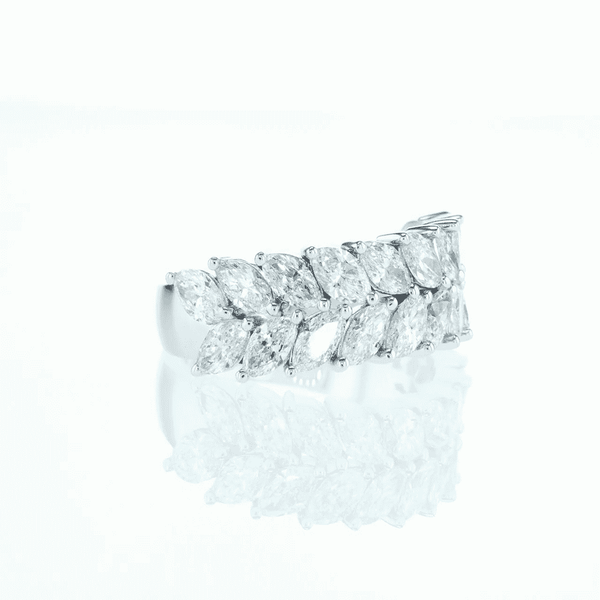 Double Raw marquise bands