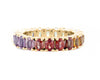 Rainbow Oval Cut Eternity Band