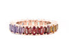 Rainbow Oval Cut Eternity Band