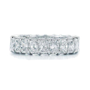 Radiant cut eternity band