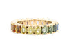 Rainbow Oval Cut Eternity Band