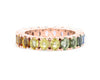 Rainbow Oval Cut Eternity Band