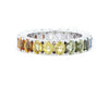 Rainbow Oval Cut Eternity Band