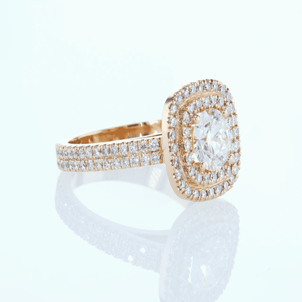 2 Halo double pavé round